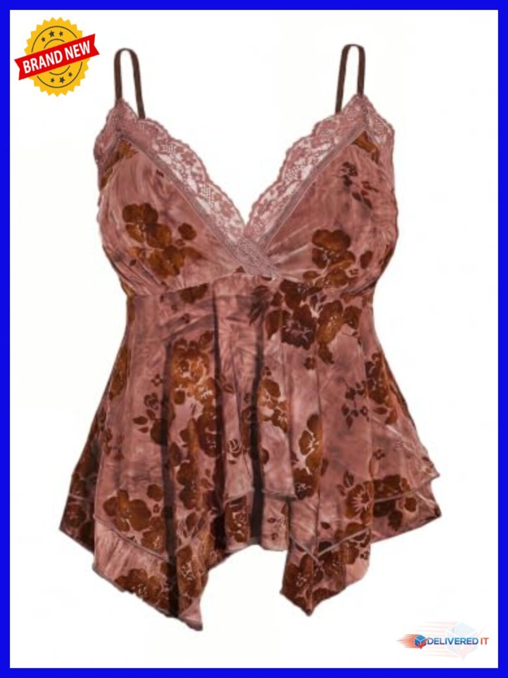 Verdusa Plus Size Babydoll Tank Top Sleeveless Wrap V Neck Adjustable Spaghetti